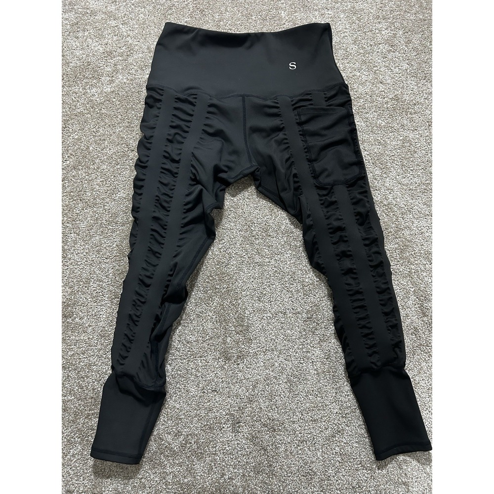Skinnify Women's M Band Resistance Active Performance Legging Pocket Black